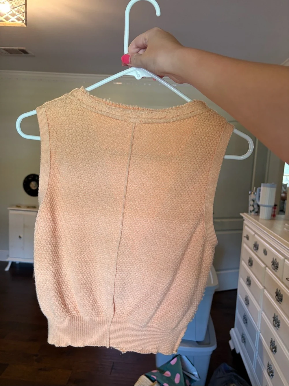 Free People Peach Knit Vest